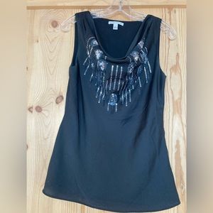 Banana Republic sparkly and silky top for the holiday party season and beyond.